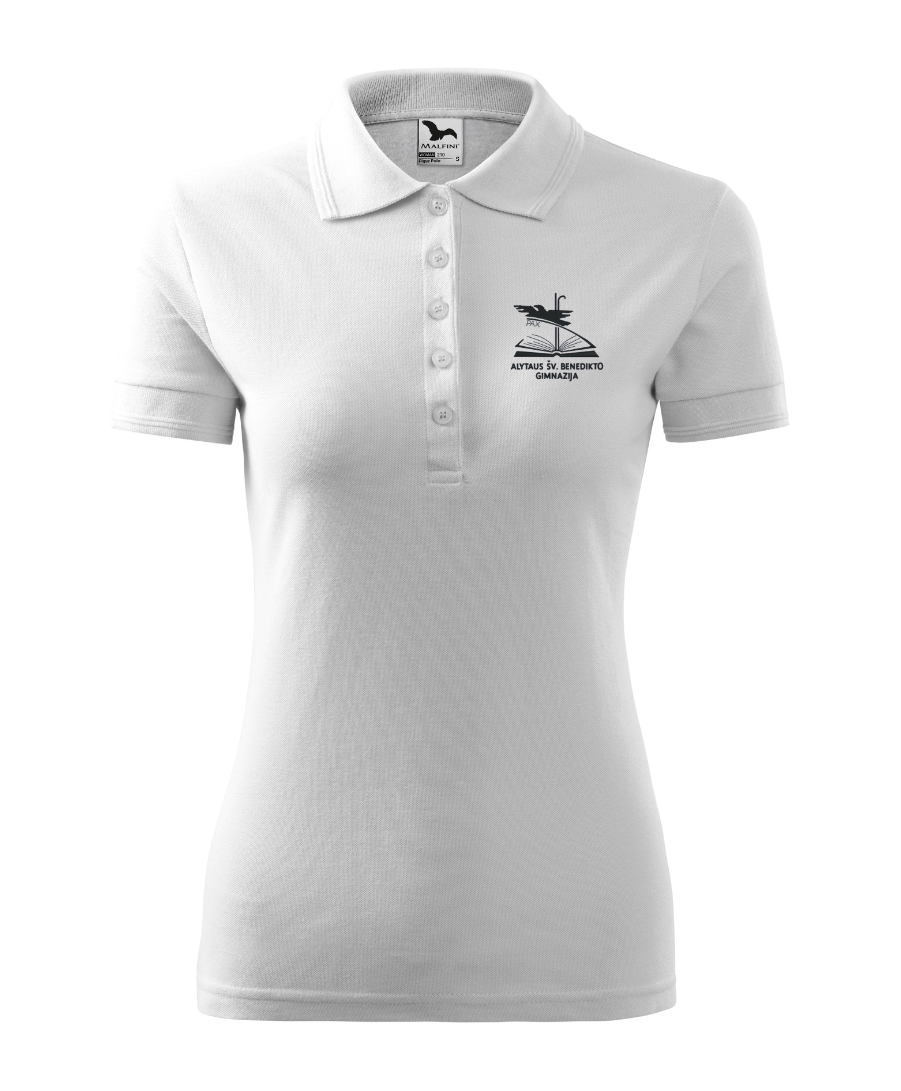 Alytaus šv. Benedikto gimnazijos polo marškinėliai merginoms su logo 210
