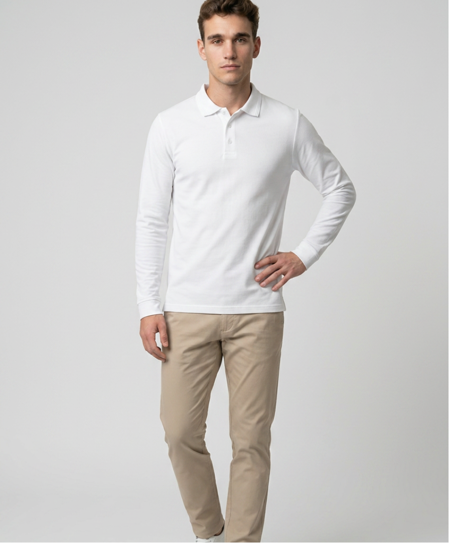 Polo krekls vīriešiem „Pique Polo LS" 221
