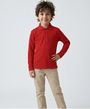 Skolas polo krekli bērniem "Pique Polo LS" 241